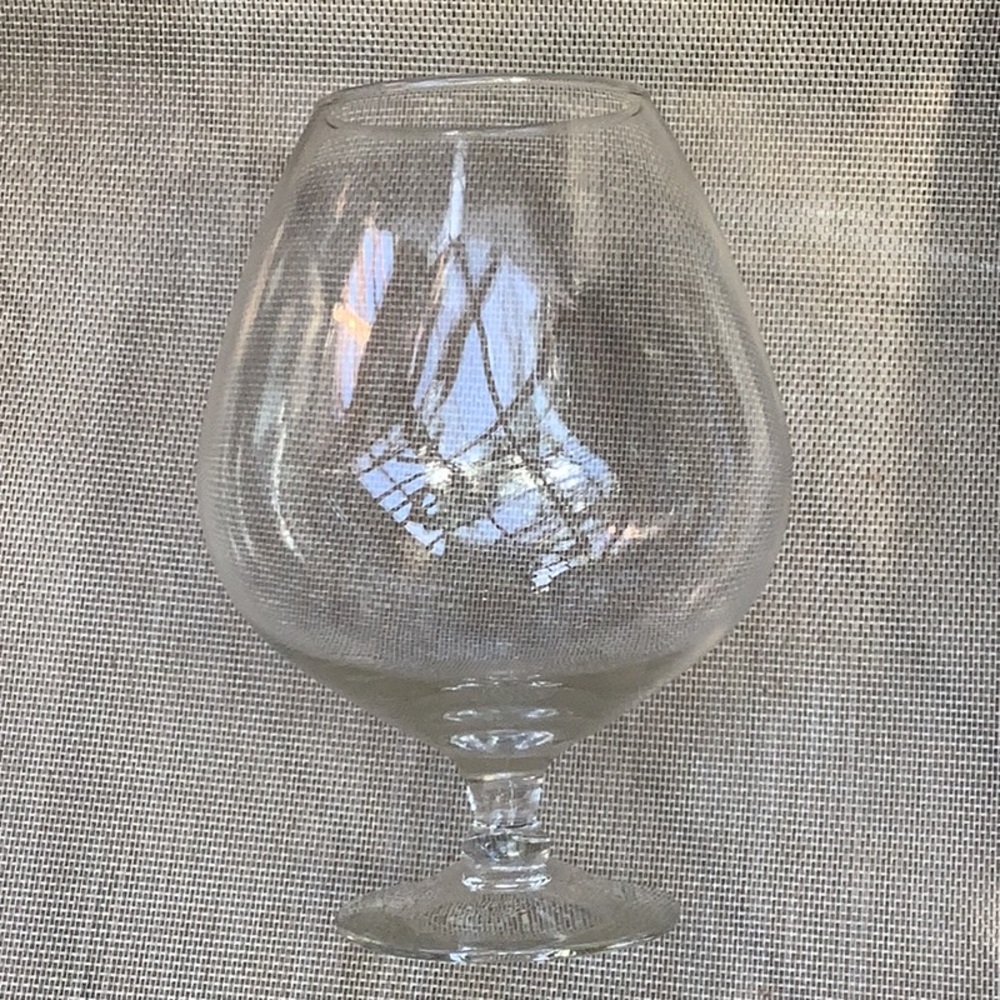 Vintage Large Clear Glass Brandy Snifter, Fish Bowl, Terrarium 9" Tall, NEW!
